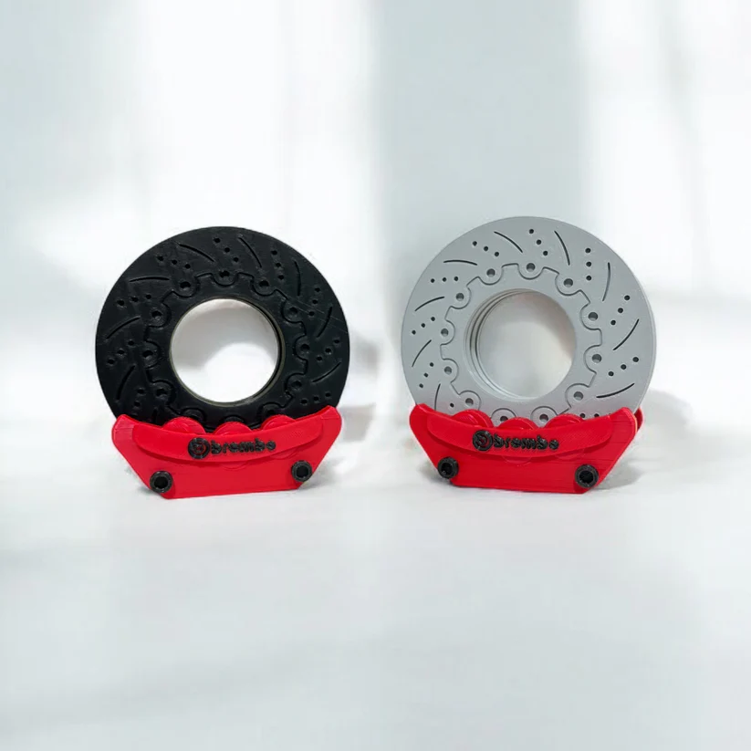 Disc Brake Coaster Set with Base and 4 Discs