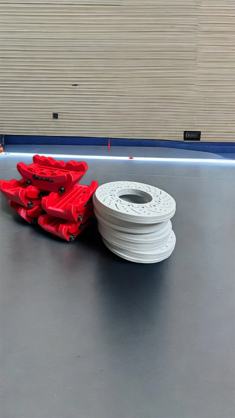 Disc Brake Coaster Set with Base and 4 Discs
