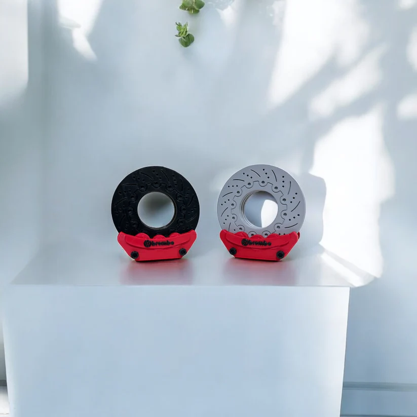 Disc Brake Coaster Set with Base and 4 Discs
