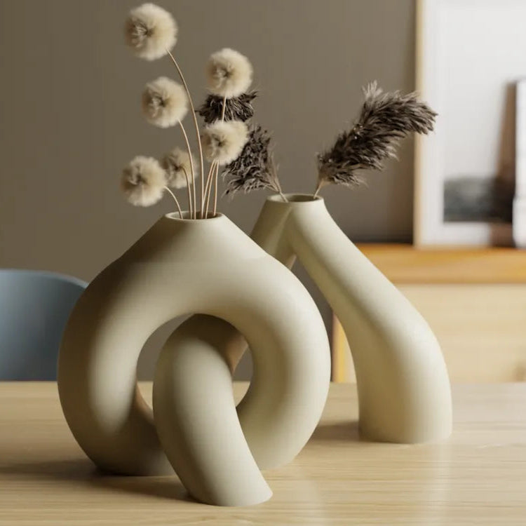 Interlocking Toroidal Vases Minimalist Masterpiece
