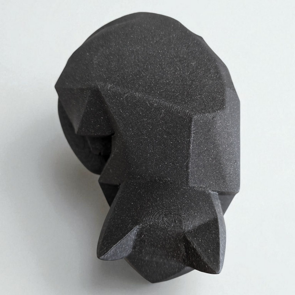 Low Poly Waiting Cat Figurine