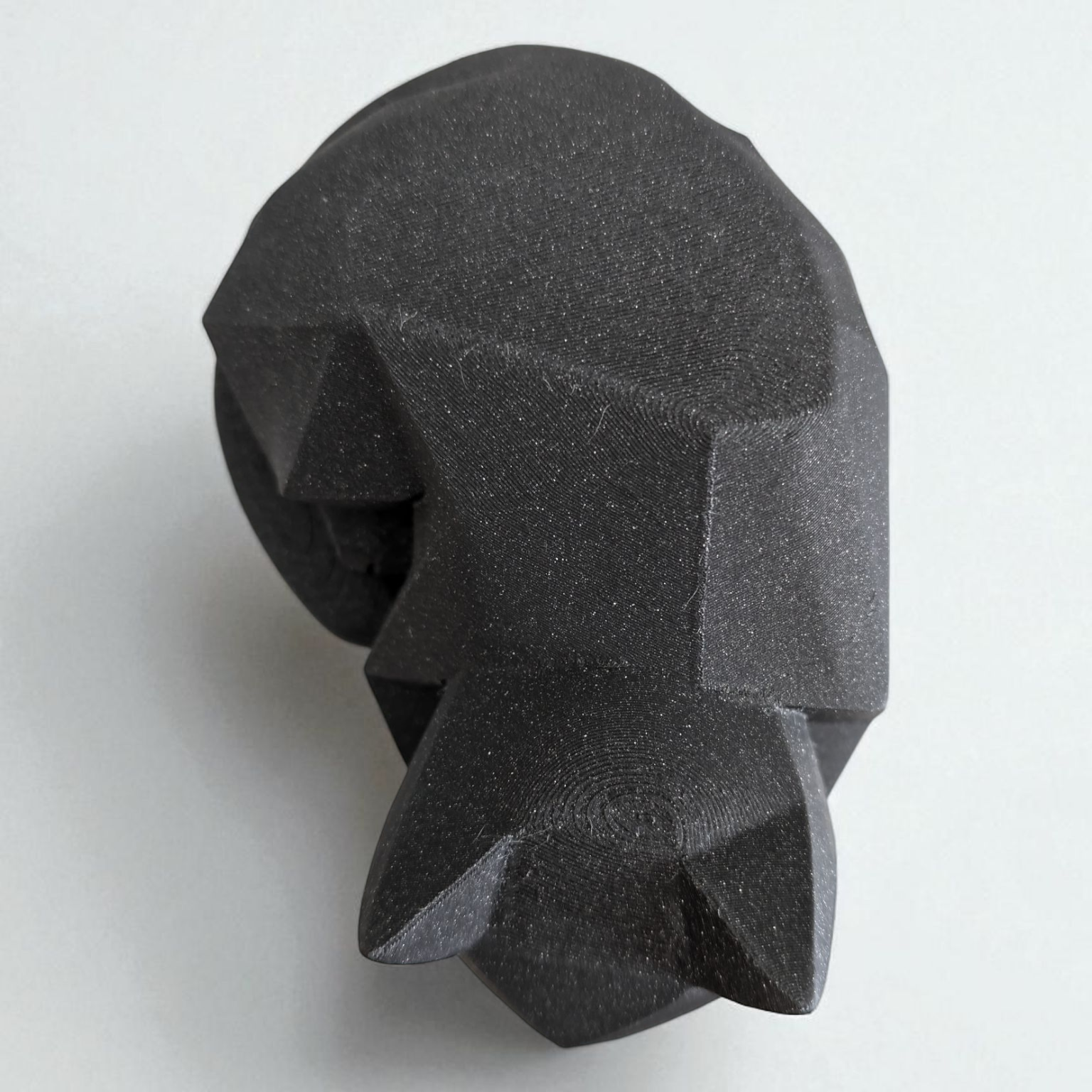 Low Poly Waiting Cat Figurine