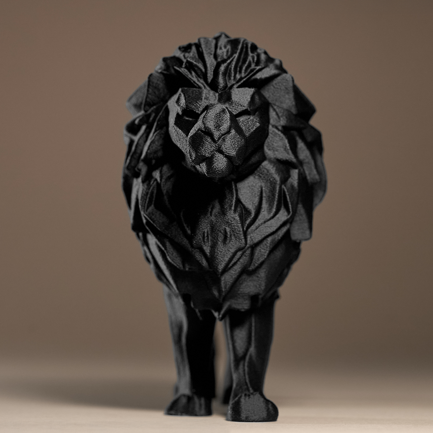 Low Poly Lion Figurine