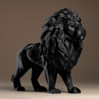 Low Poly Lion Figurine