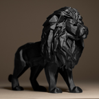 Low Poly Lion Figurine