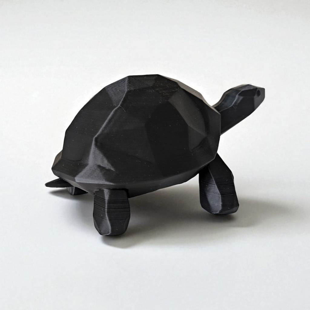 Low Poly Walking Turtle Figurine