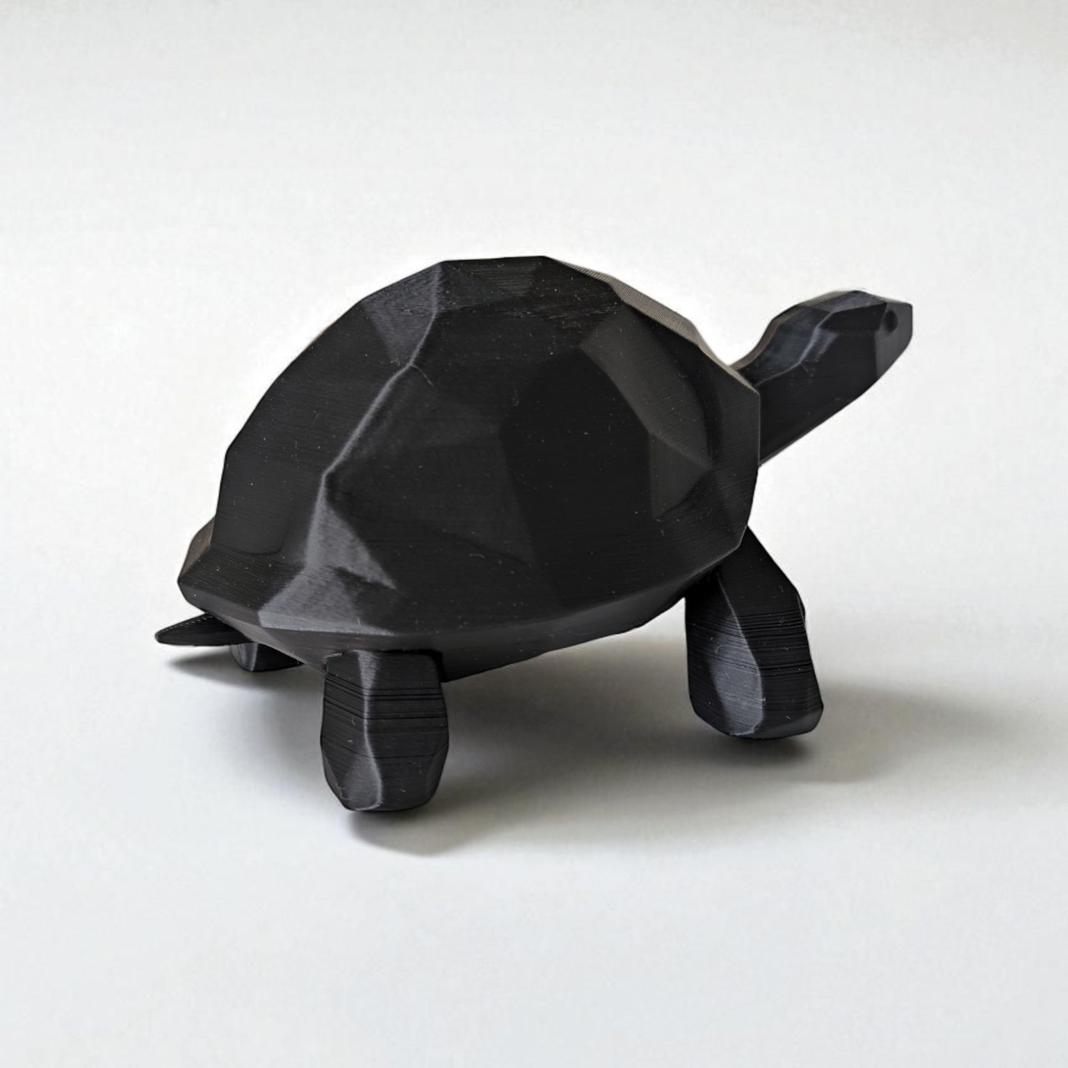 Low Poly Walking Turtle Figurine