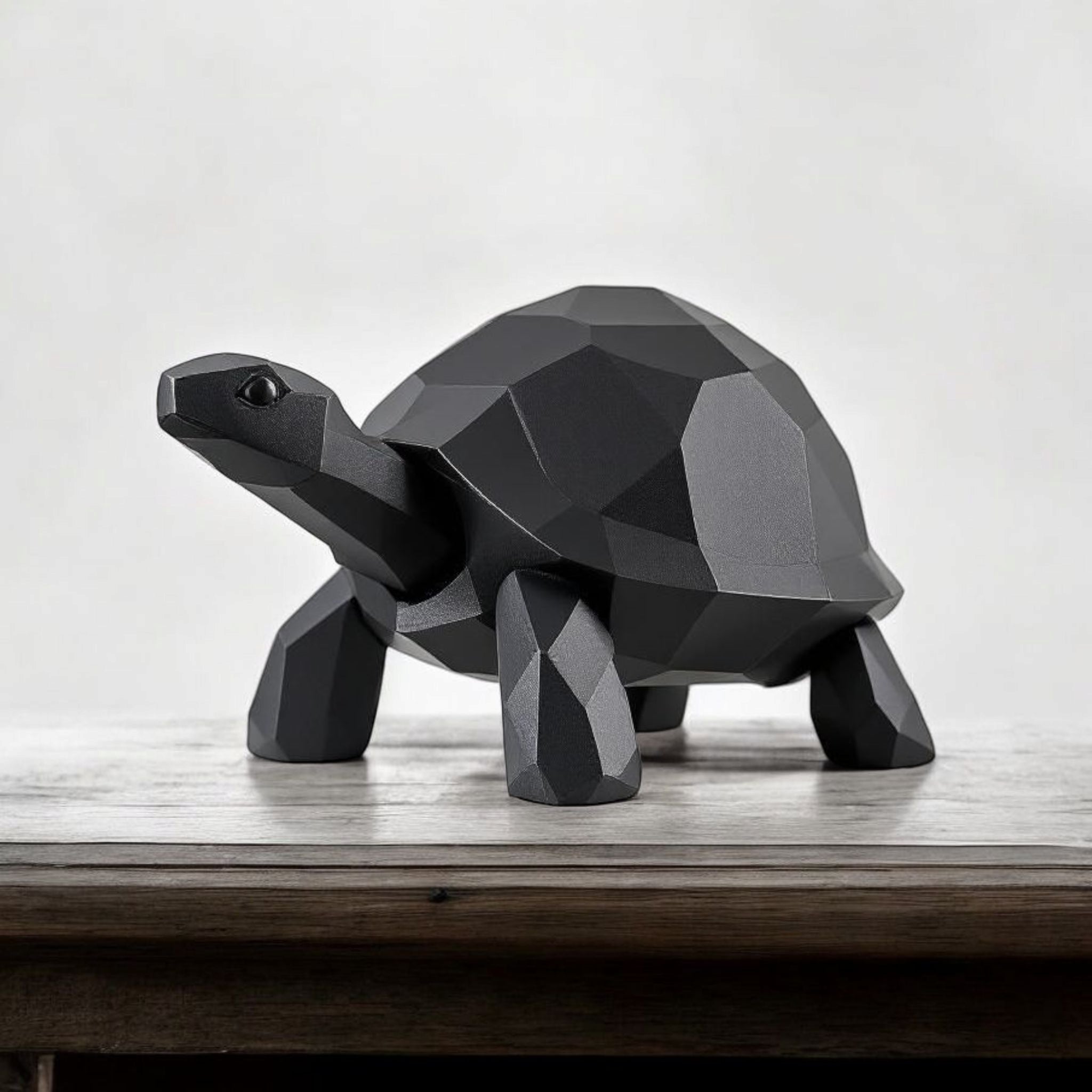 Low Poly Walking Turtle Figurine