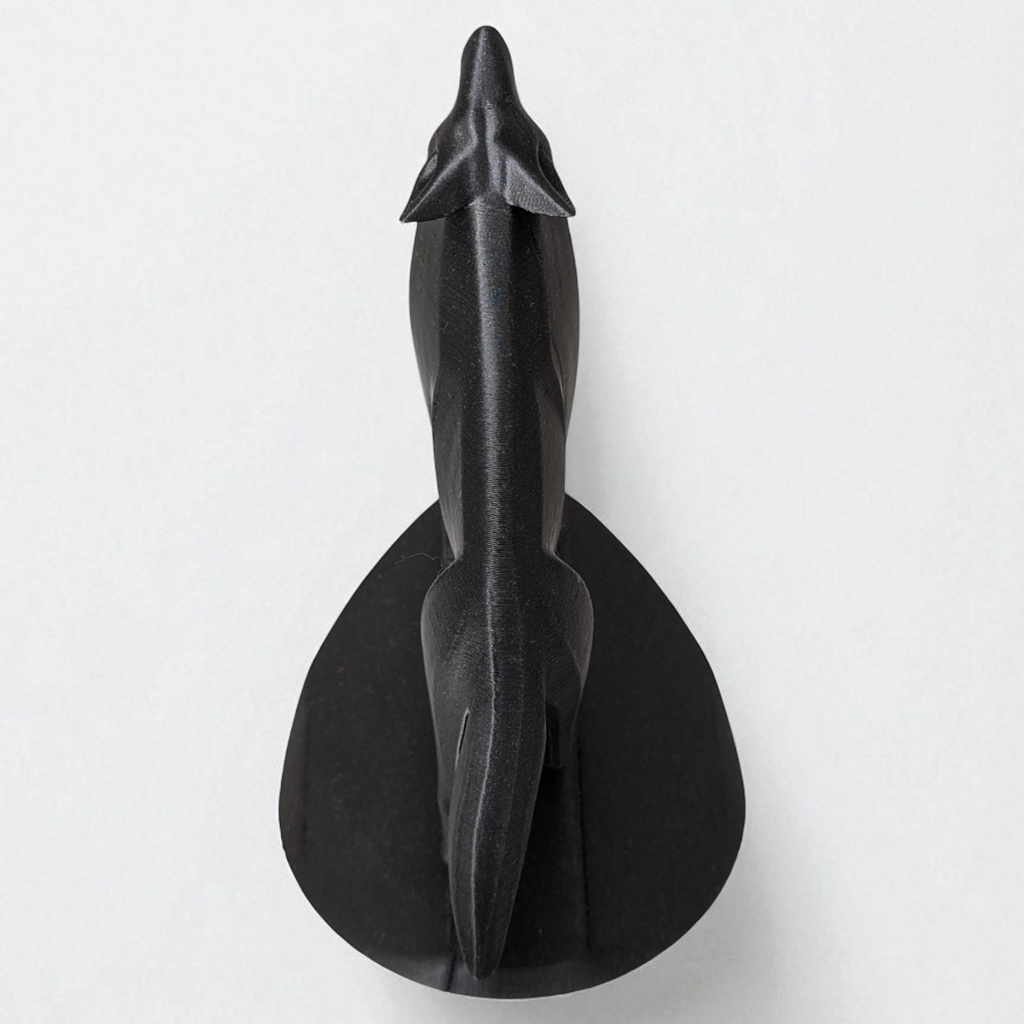 Modern Howling Wolf Sculpture