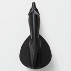 Modern Howling Wolf Sculpture