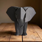 Modern Low Poly Elephant Figurine