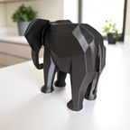 Modern Low Poly Elephant Figurine