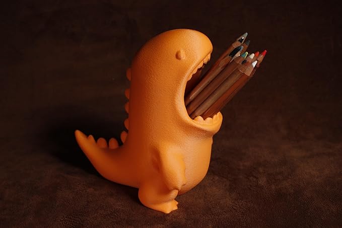 Pens, Pencils & Makeup Brushes Holder - Cute Dinosaur