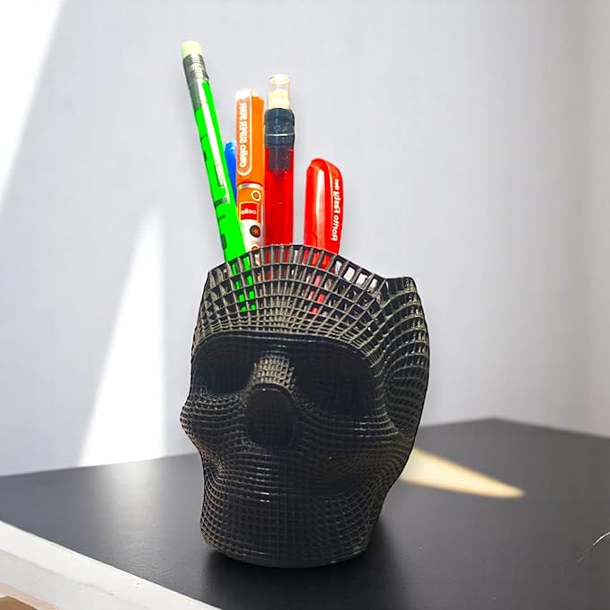 Skull Shaped pen Stand