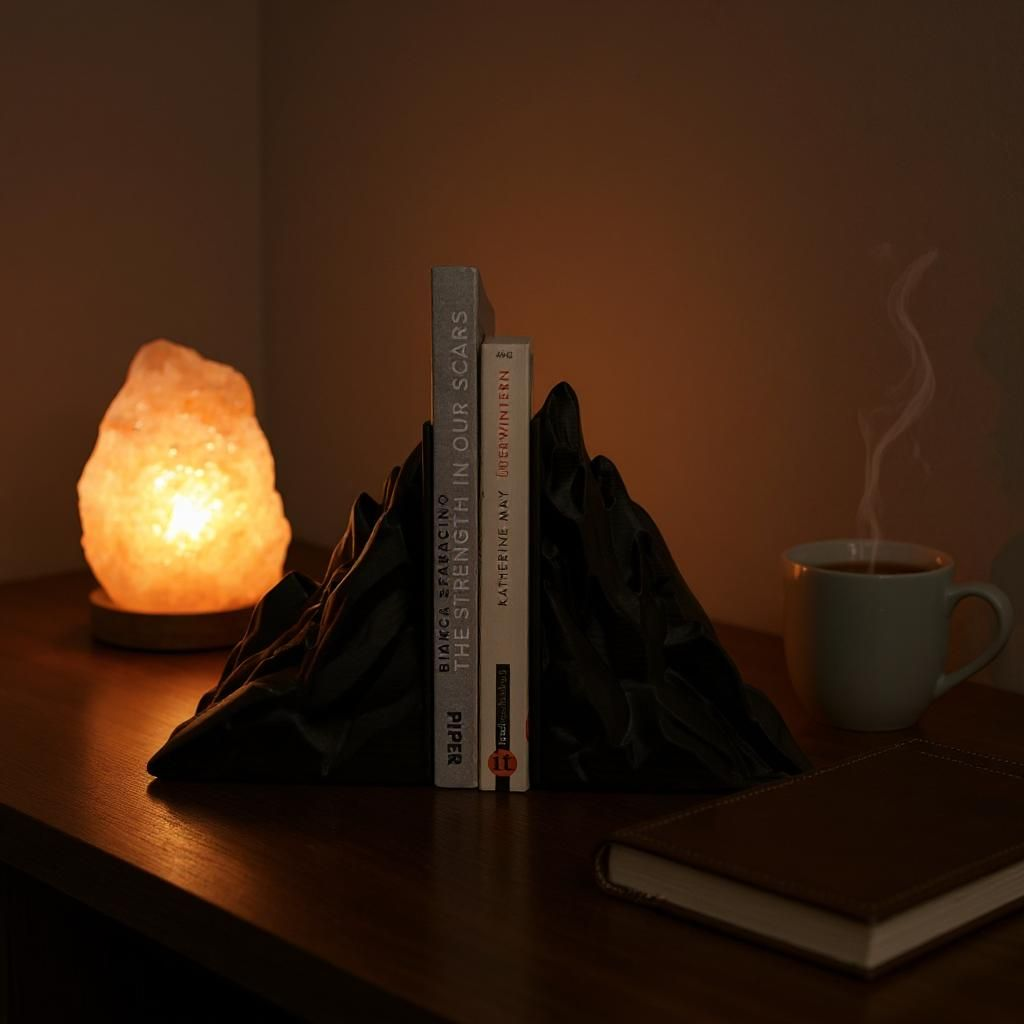 Stunning Minimalist Mountain Bookends